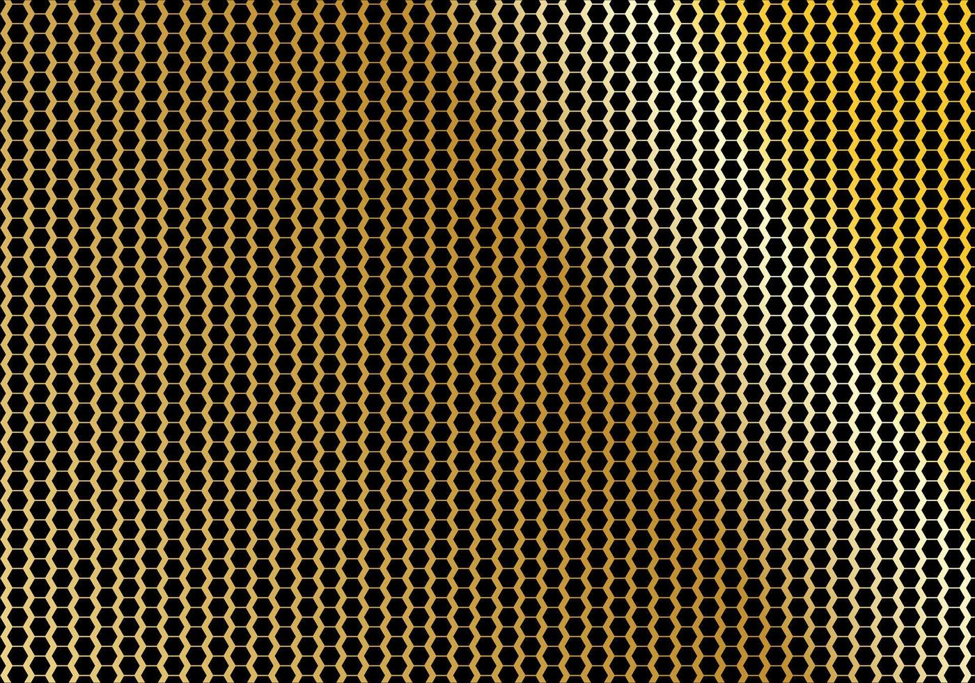 Hexagon seamless pattern, golden color pattern background vector