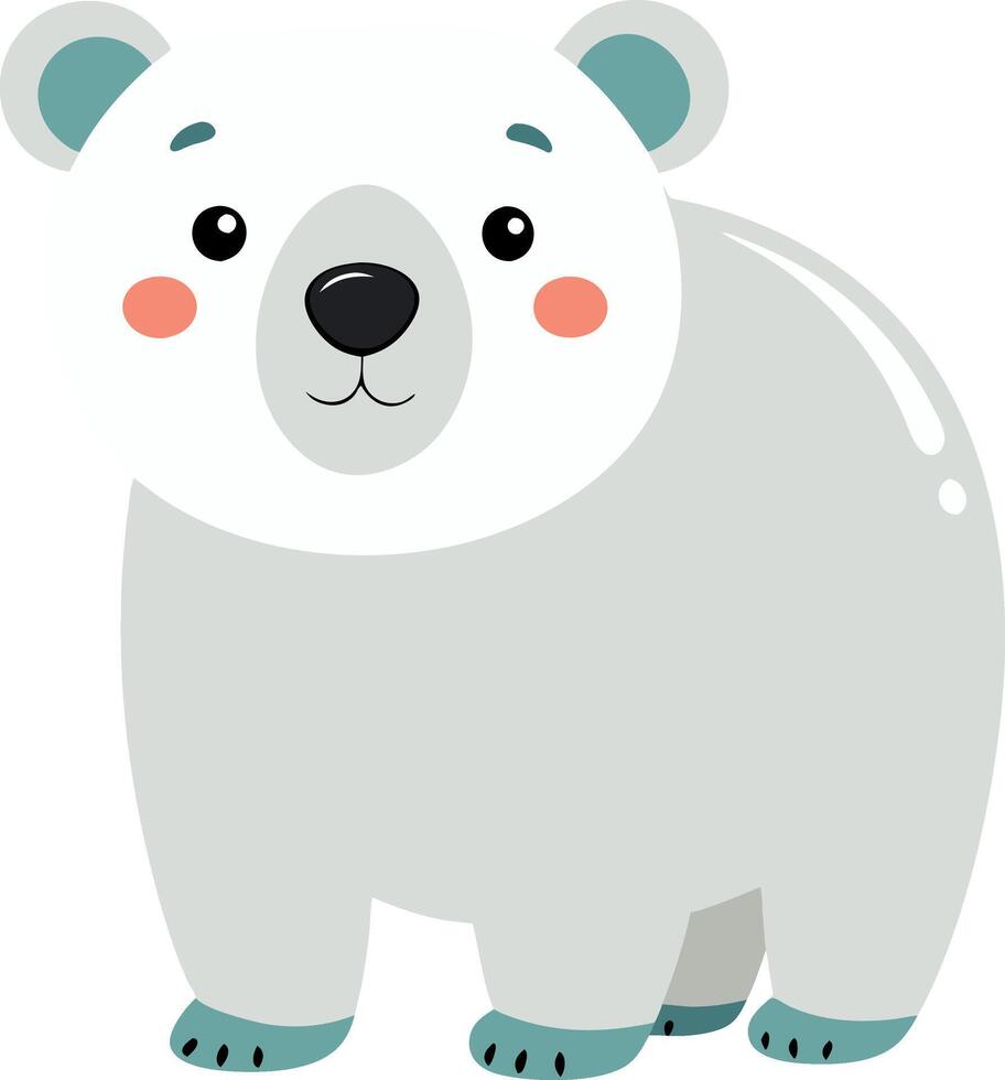 A cartoon bear with a smile on its face vector