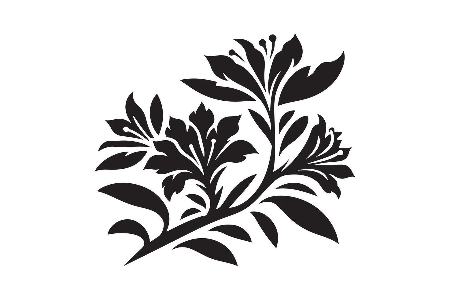 Azalea flower silhouette vector