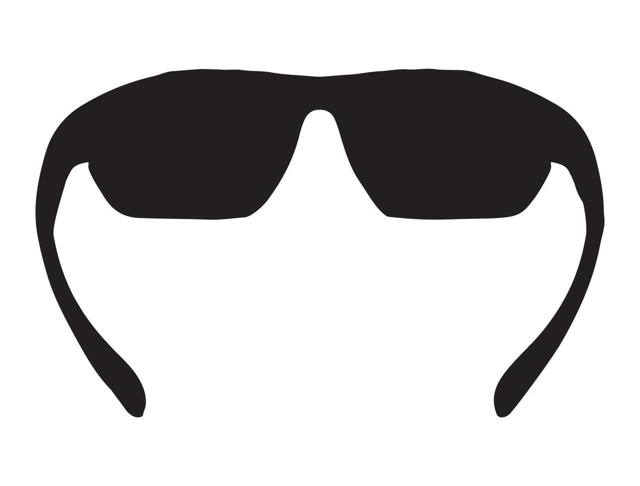 Safety goggle silhouette on white background vector