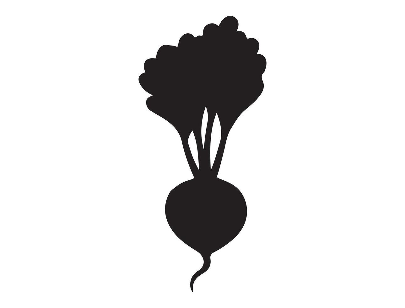 Rutabaga silhouette on white background vector