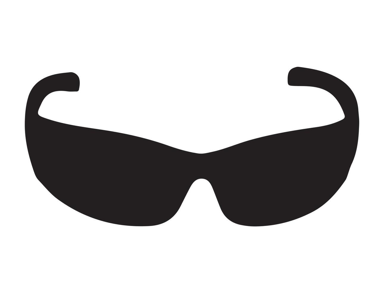Safety goggle silhouette on white background vector