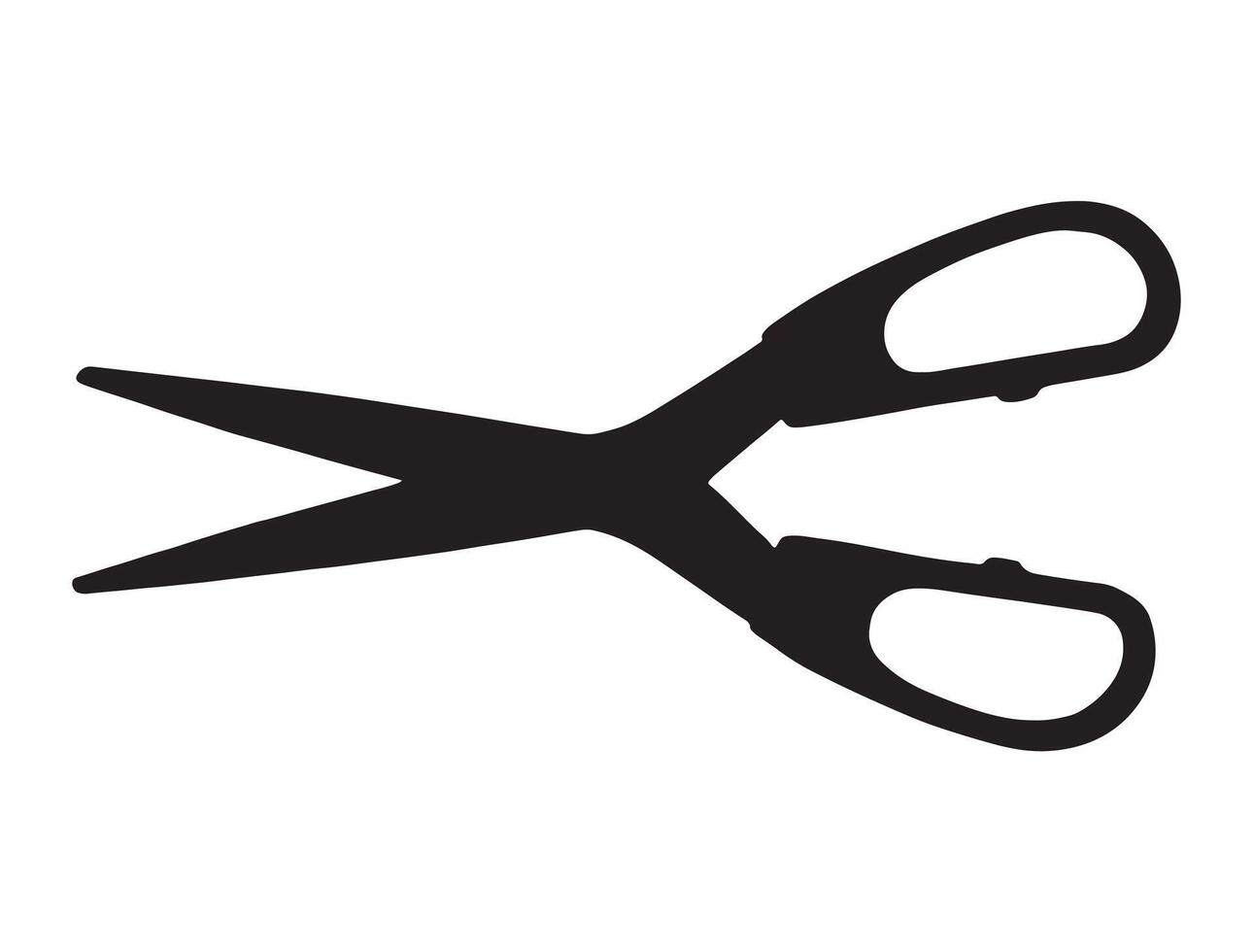 Scissor silhouette on white background vector