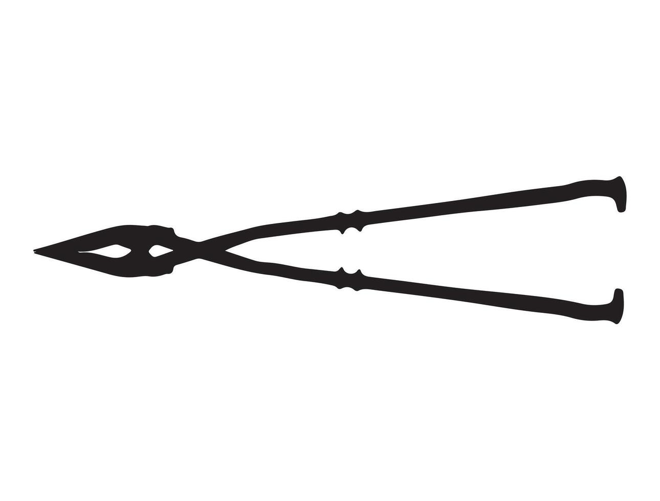 Post hole digger silhouette vector