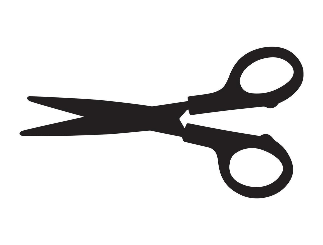 Scissor silhouette on white background vector