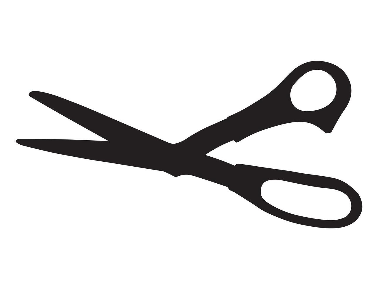 Scissor silhouette on white background vector