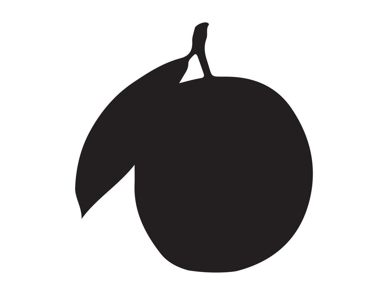 Plum silhouette on white background vector