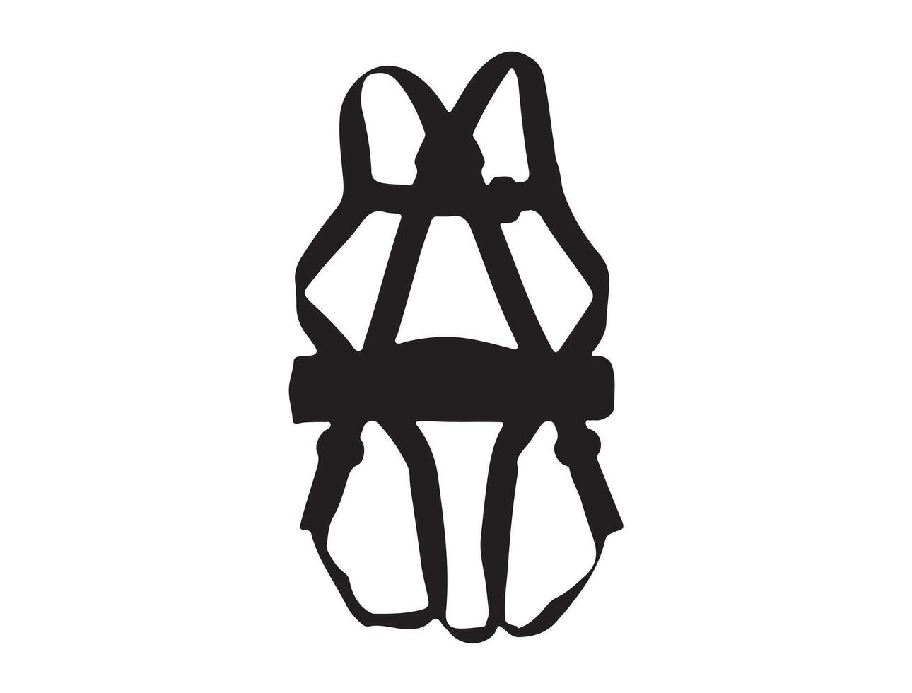 Safety belt silhouette on white background vector