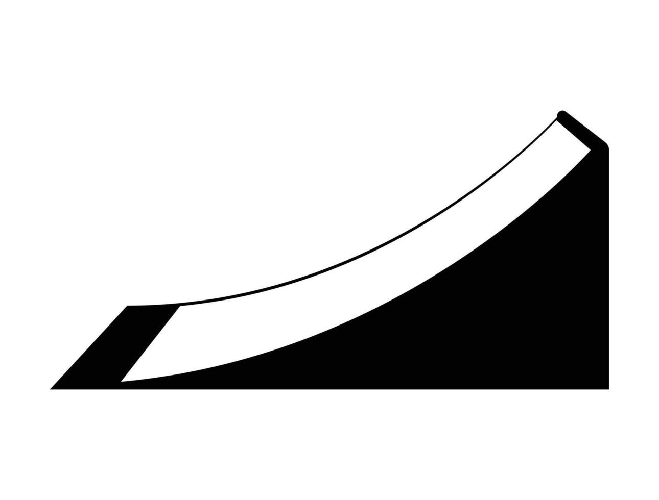Ramp silhouette on white background vector