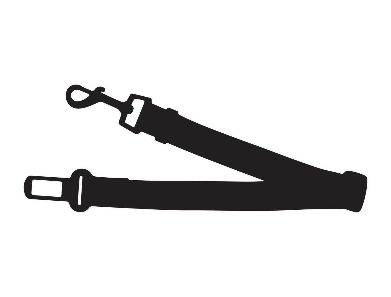 Safety belt silhouette on white background vector