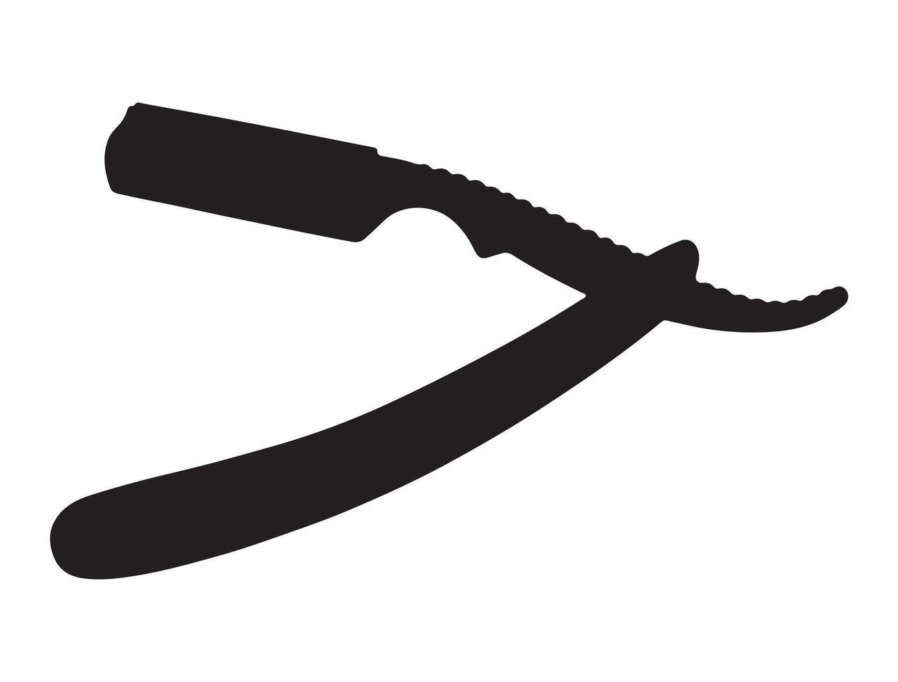 Razor silhouette on white background vector