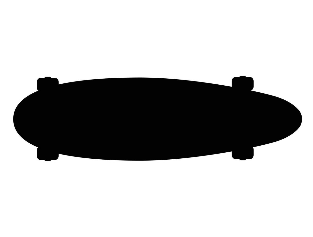 Skateboard silhouette on white background vector