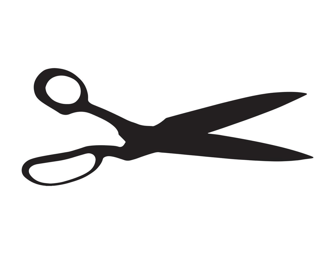 Scissor silhouette on white background vector