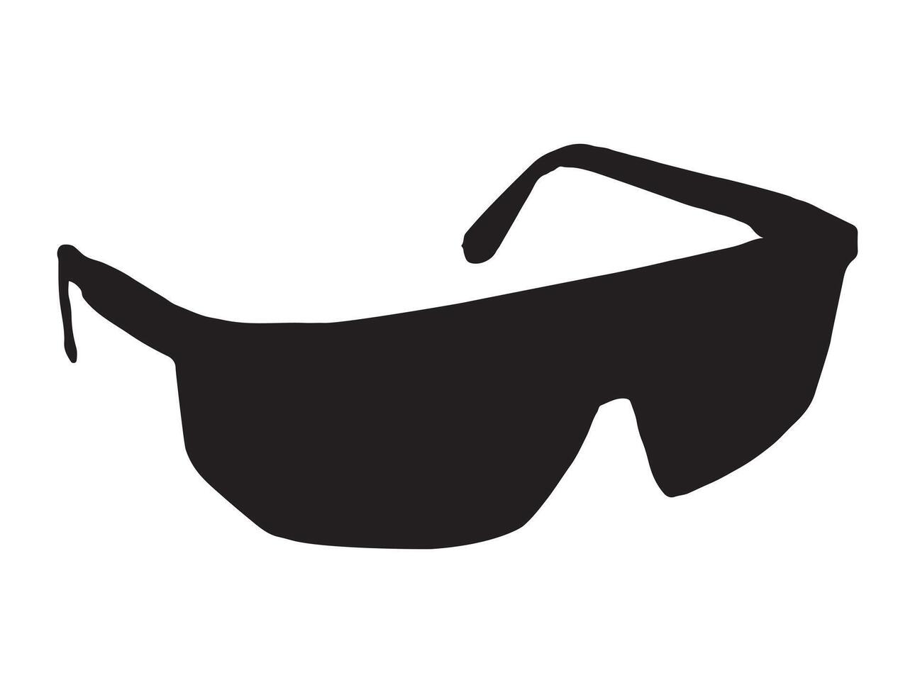Safety goggle silhouette on white background vector