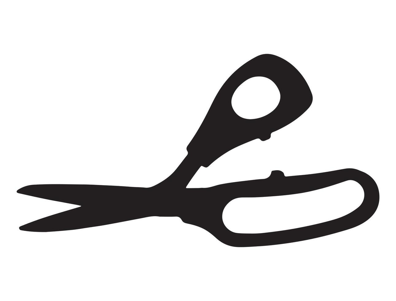 Scissor silhouette on white background vector