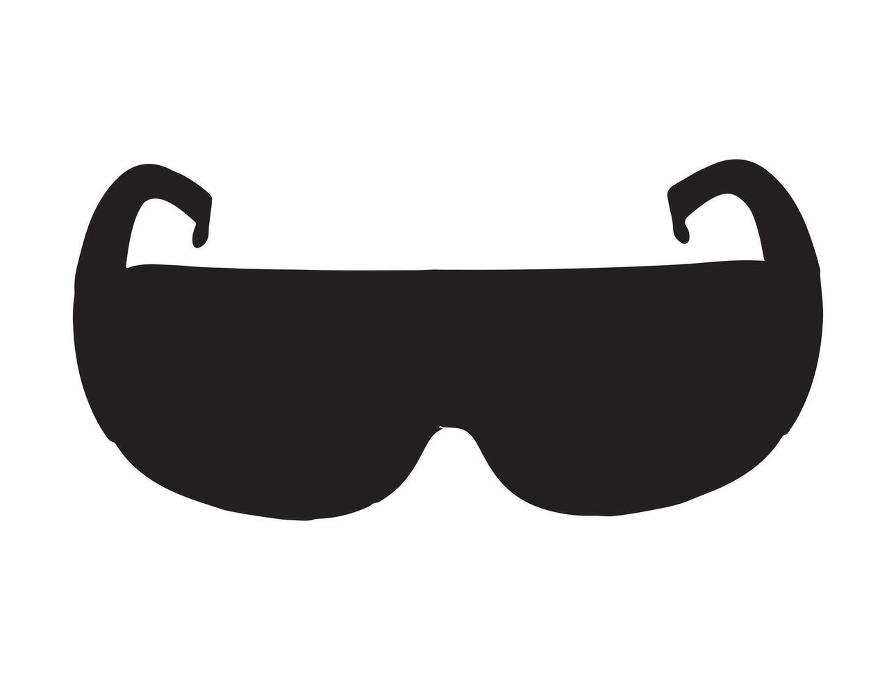 Safety goggle silhouette on white background vector