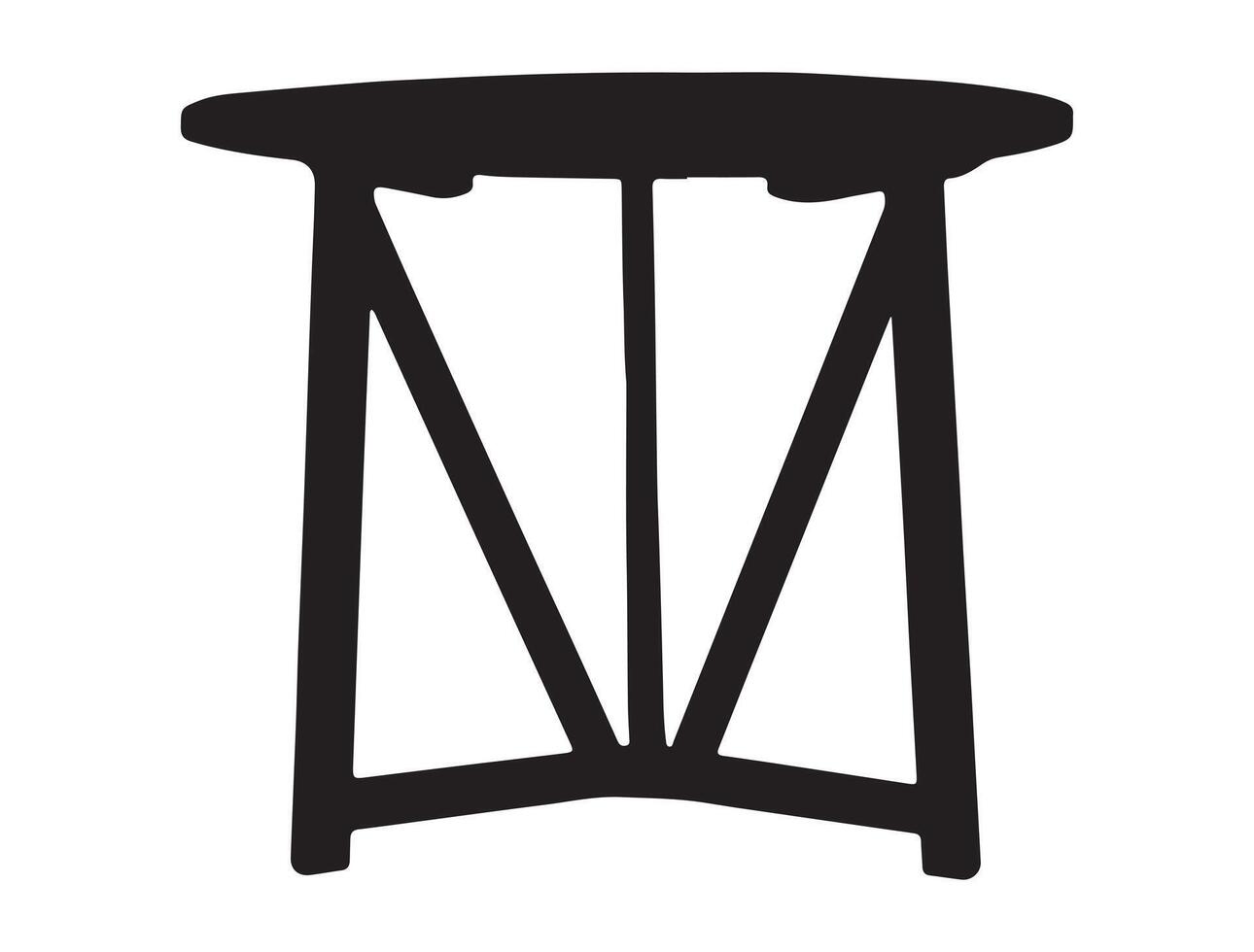 Table silhouette on white background vector