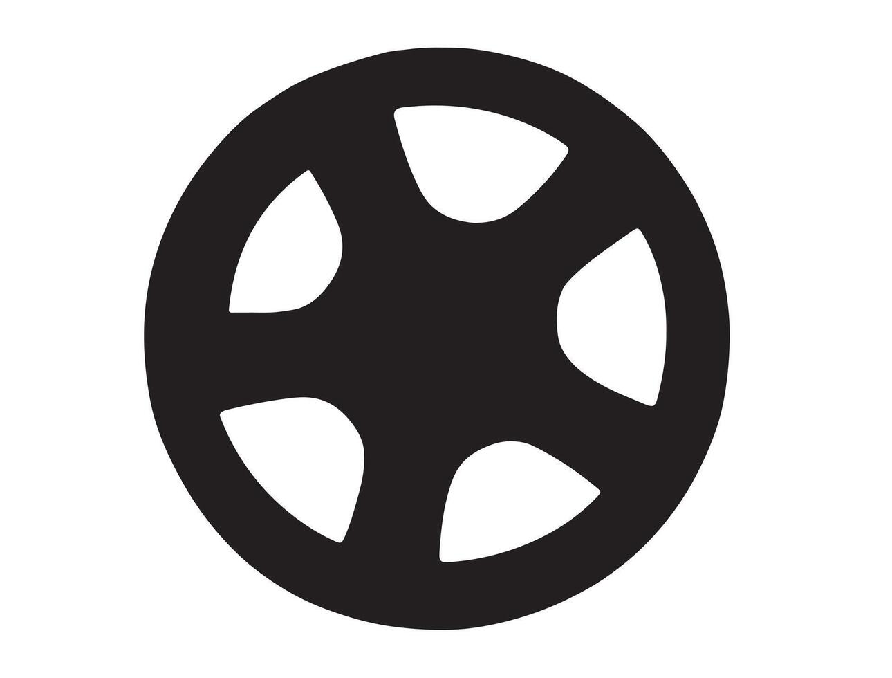 Wheel rim cover silhouette vector