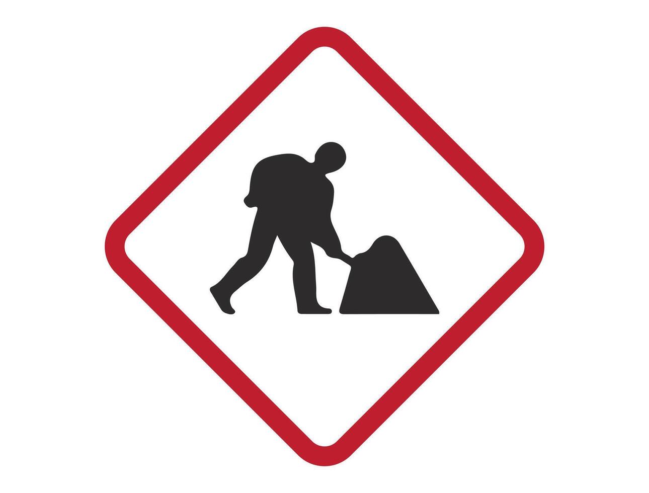 Traffic sign on white background vector
