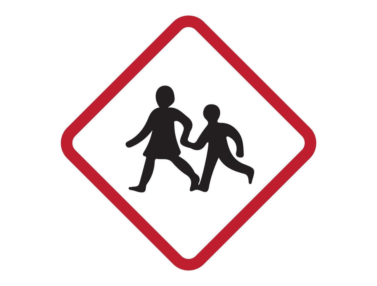 Traffic sign on white background vector