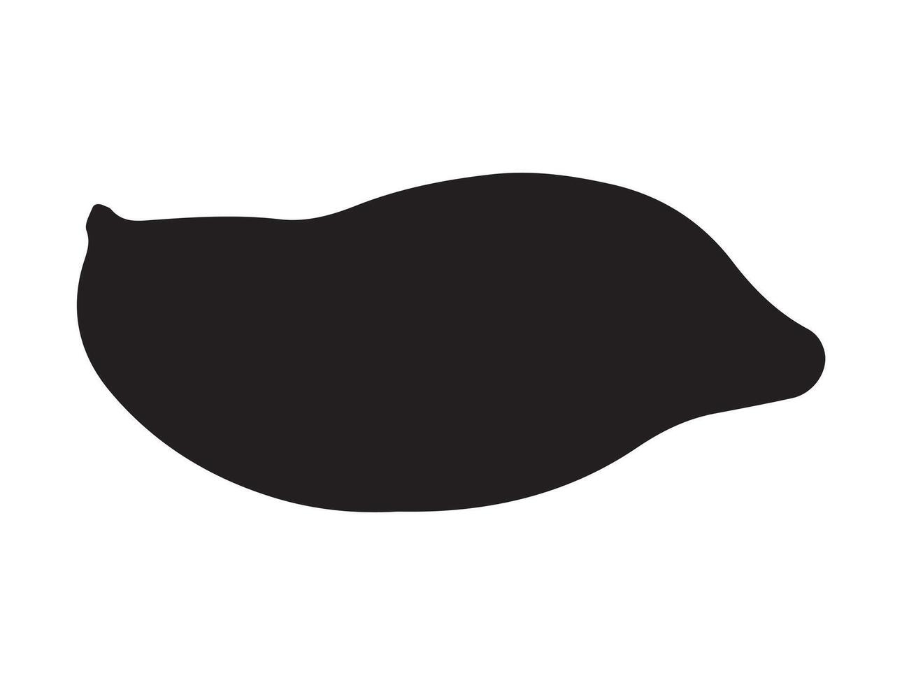 Yam silhouette on white background vector