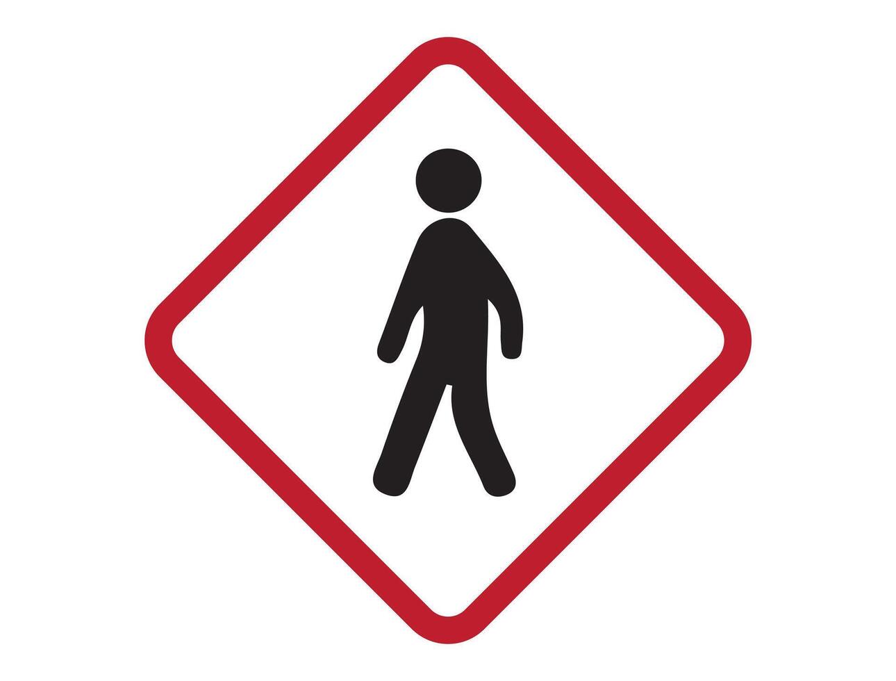 Traffic sign on white background vector