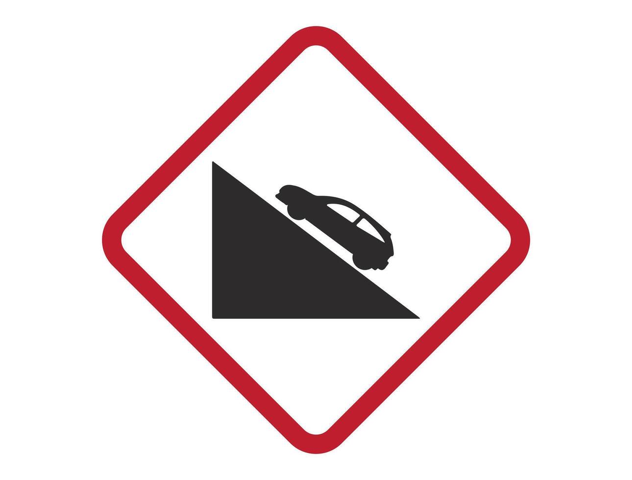 Traffic sign on white background vector