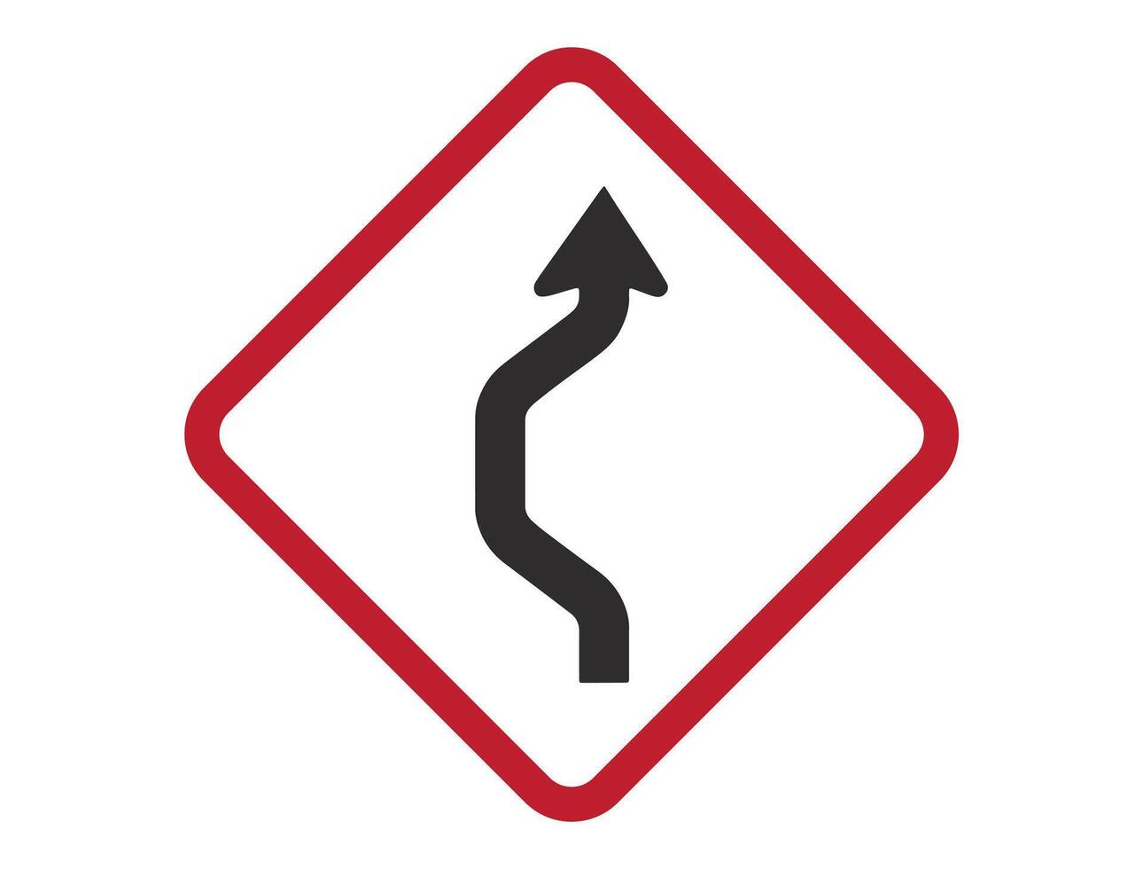 Traffic sign on white background vector