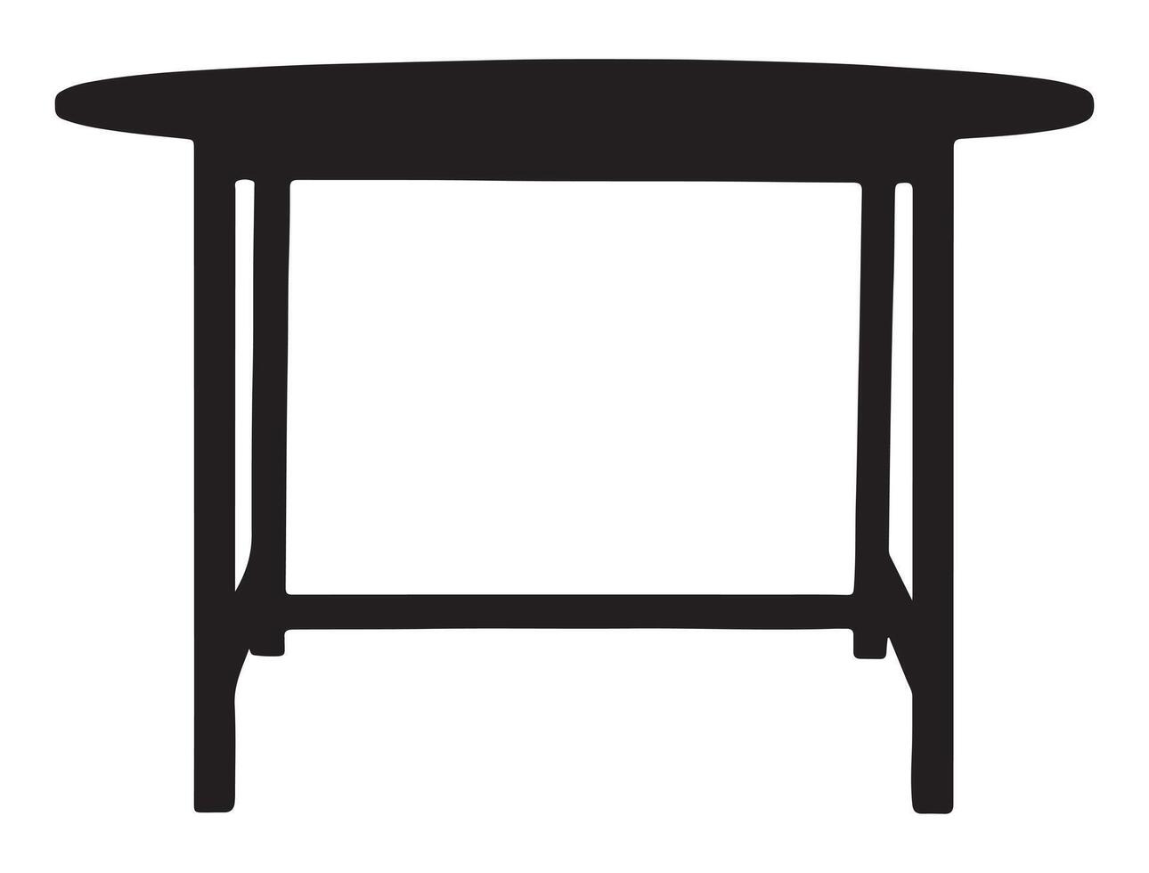 Table silhouette on white background vector