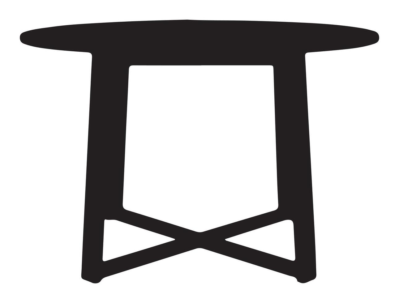 Table silhouette on white background vector