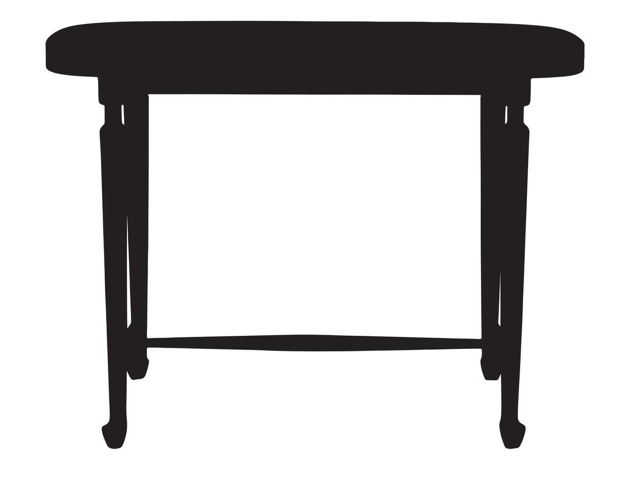 Table silhouette on white background vector