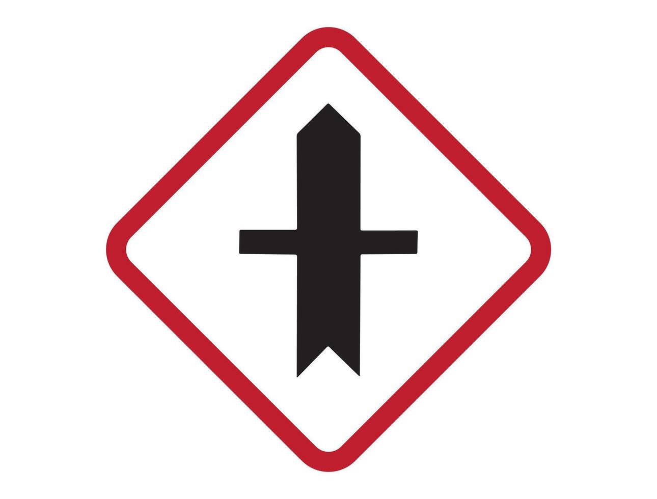 Traffic sign on white background vector