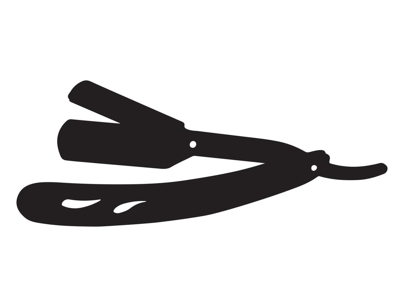 Razor silhouette on white background vector