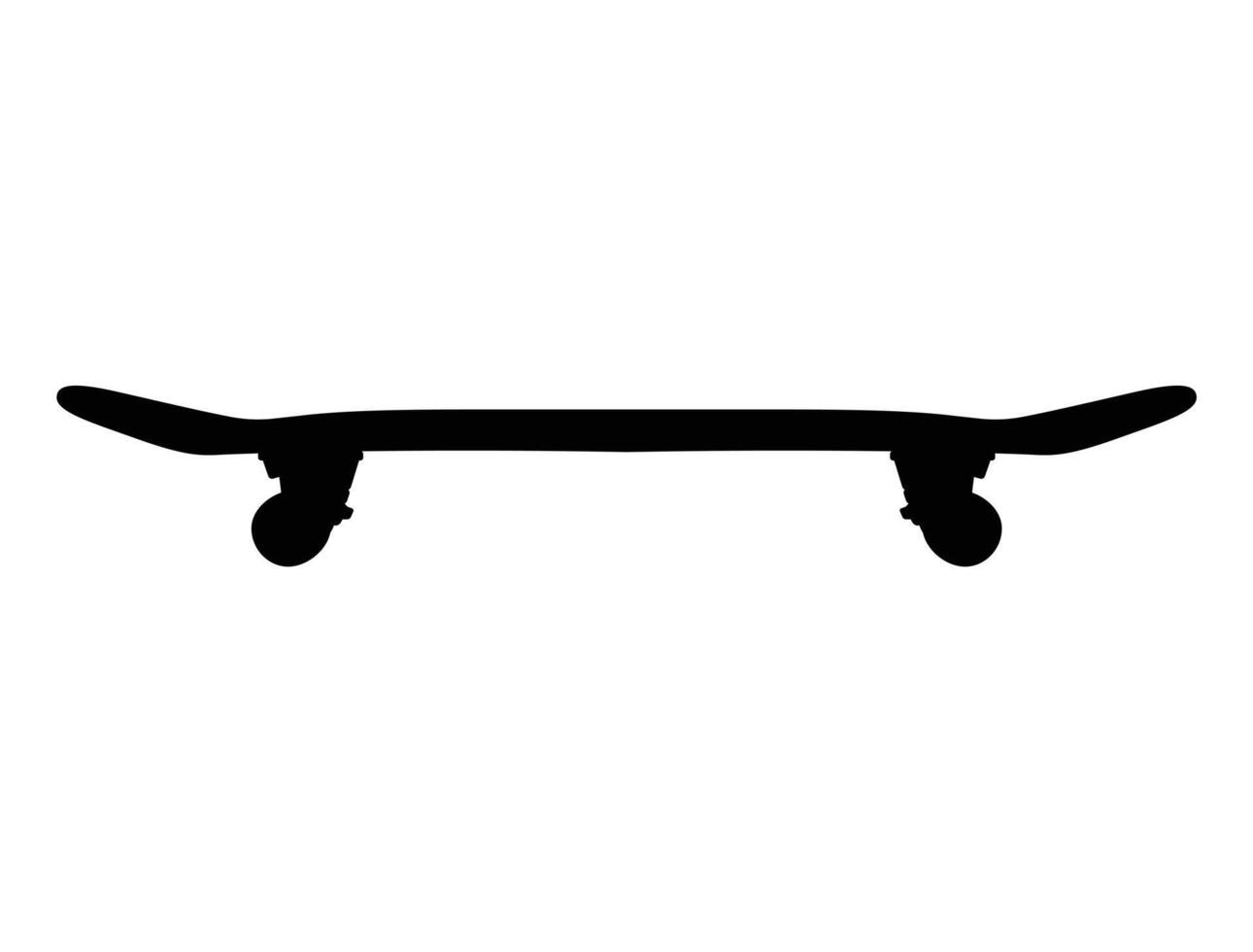 Skateboard silhouette on white background vector