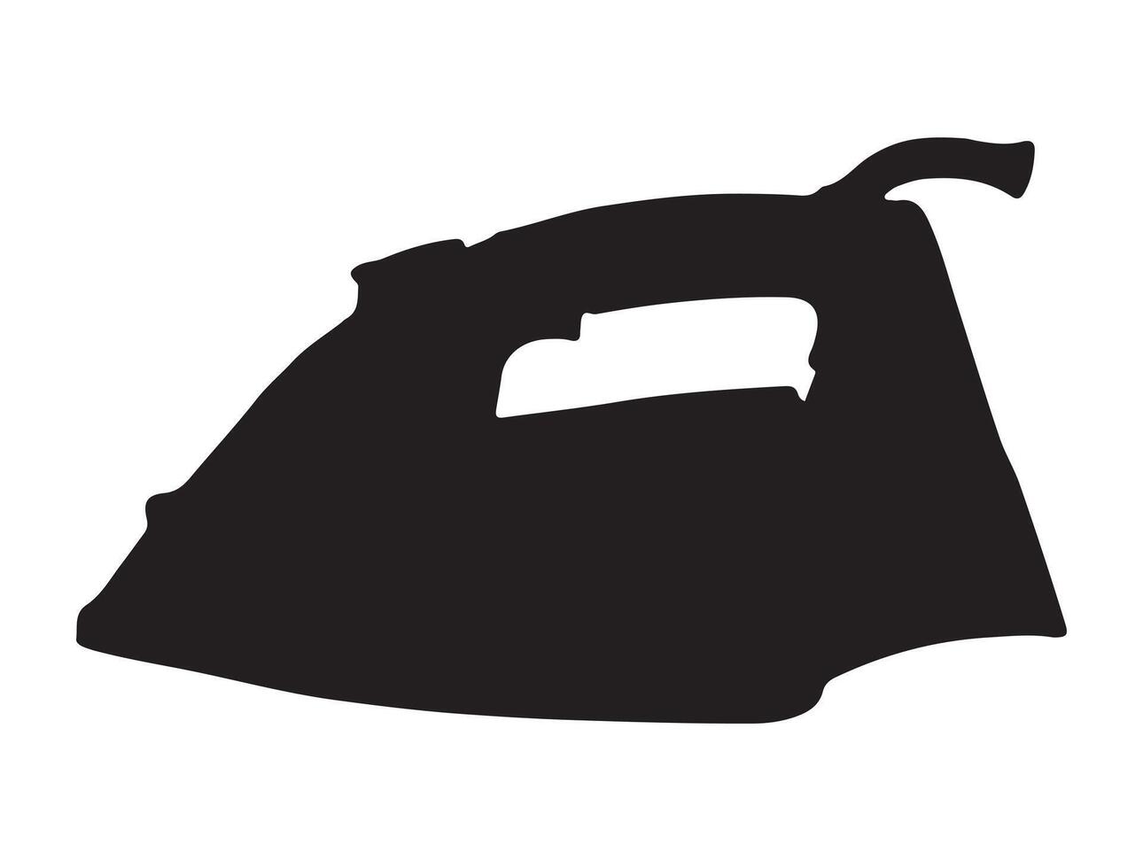 Iron silhouette on white background vector
