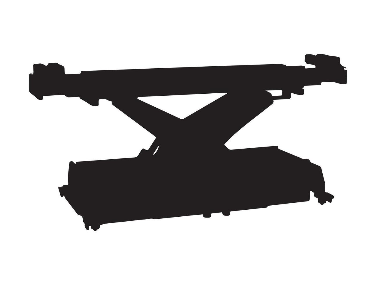 Lifting jack silhouette on white background vector