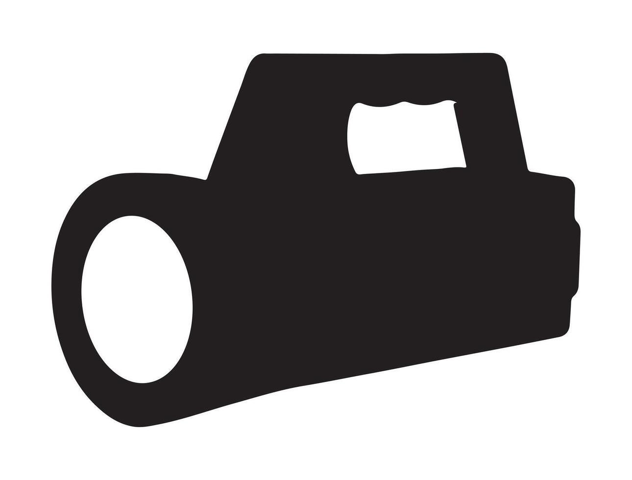 Flashlight silhouette on white background vector