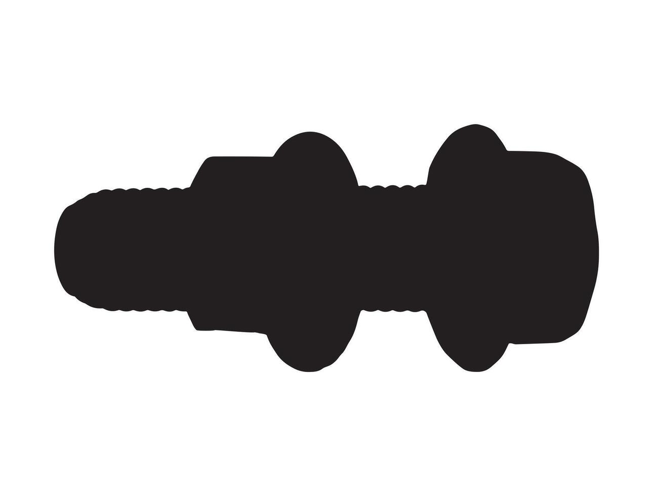 Nut bolt silhouette on white background vector