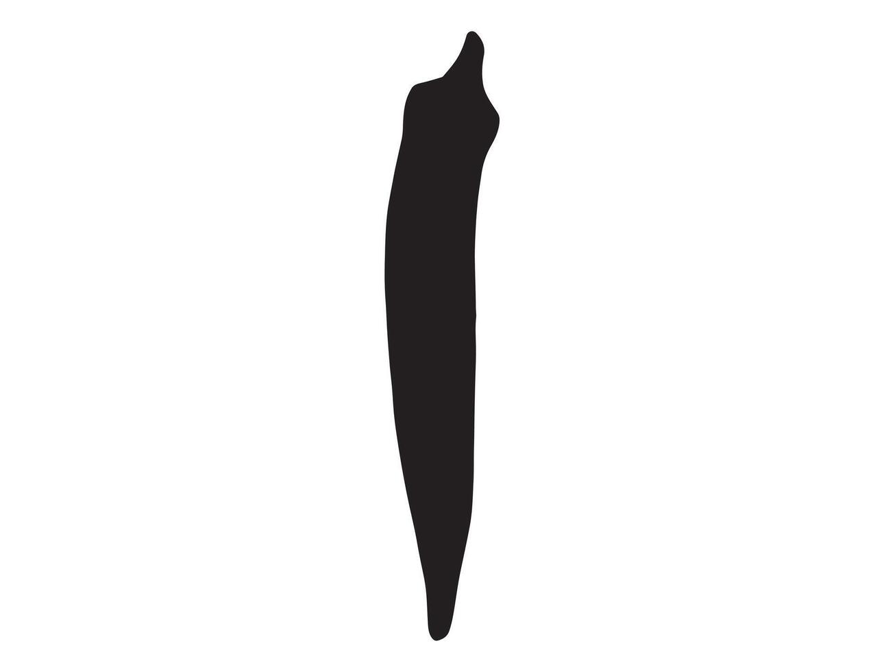Lady finger silhouette on white background vector