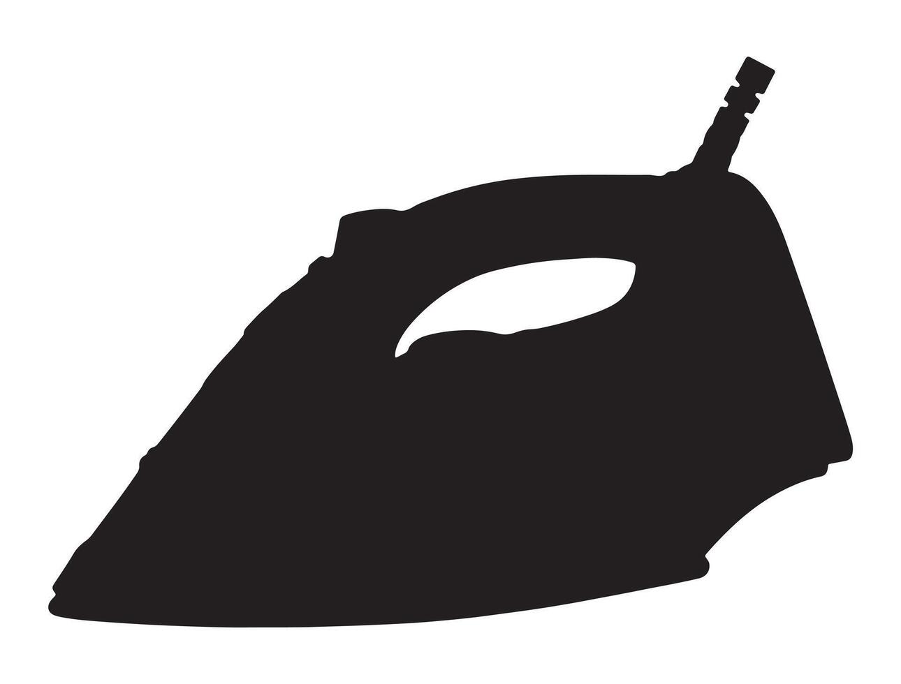 Iron silhouette on white background vector