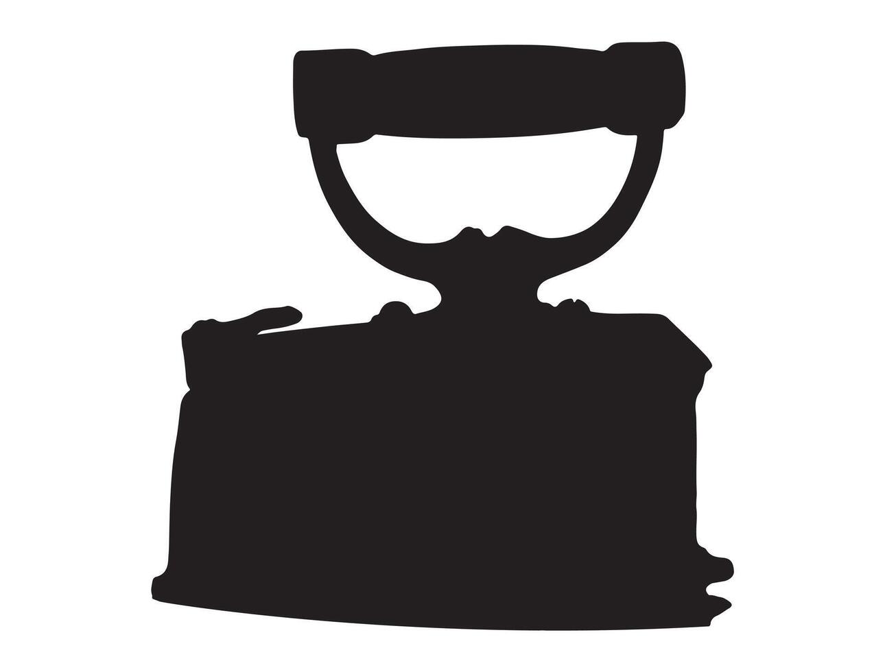 Iron silhouette on white background vector