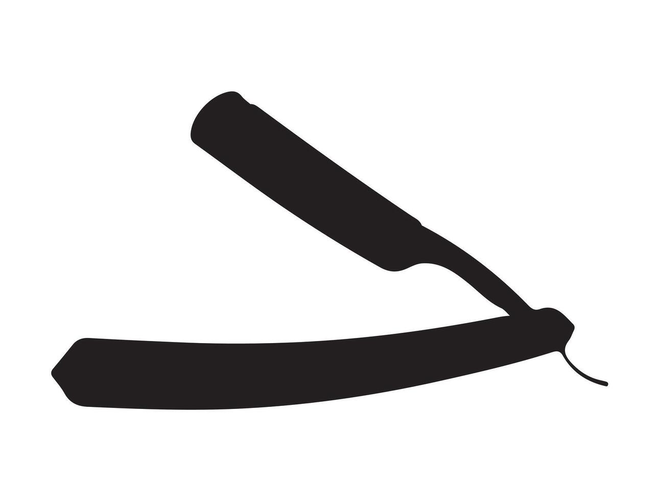 Razor silhouette on white background vector