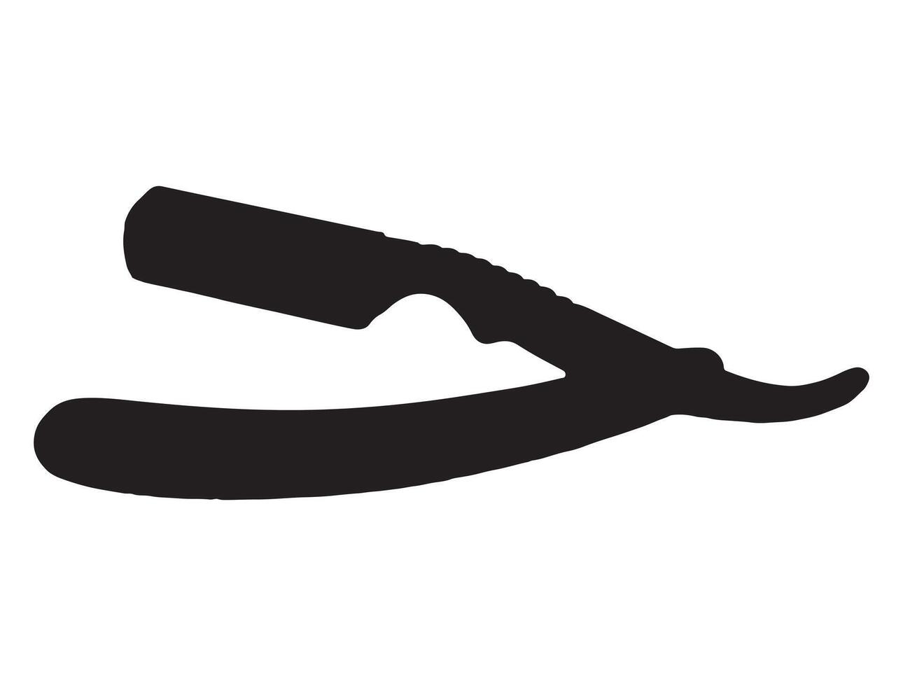 Razor silhouette on white background vector
