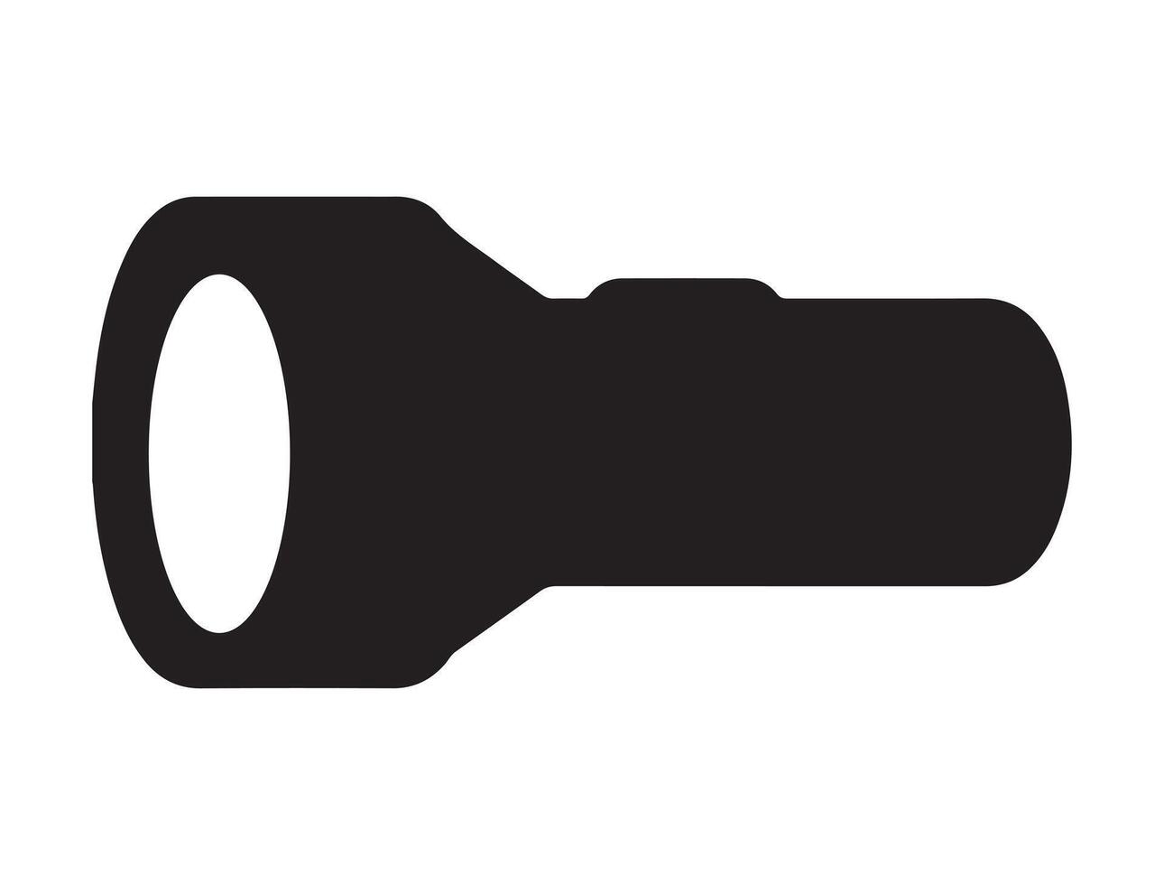 Flashlight silhouette on white background vector