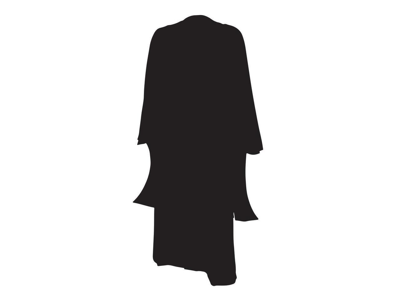 Graduation gown silhouette on white background vector