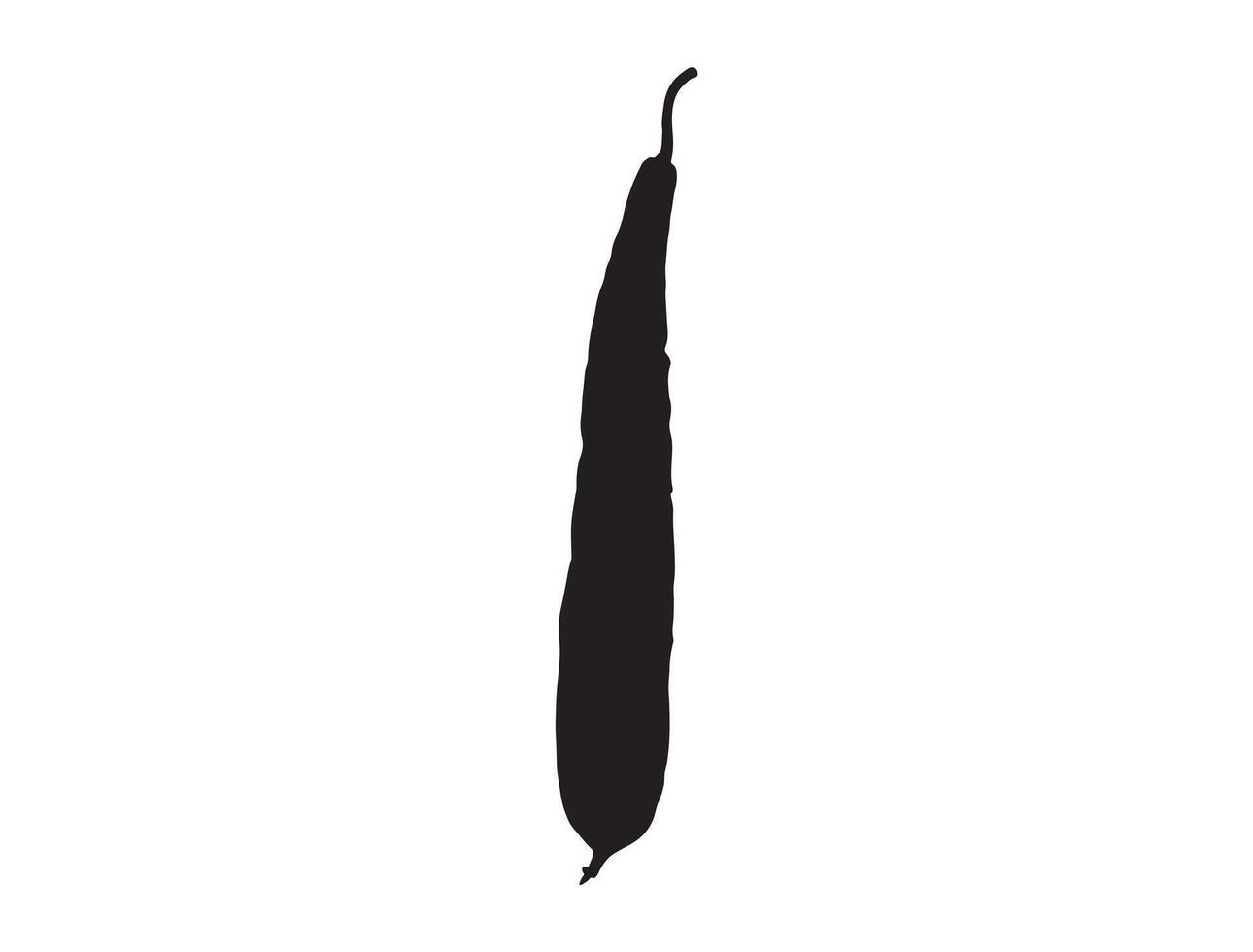 Luffa vegetable silhouette on white background vector
