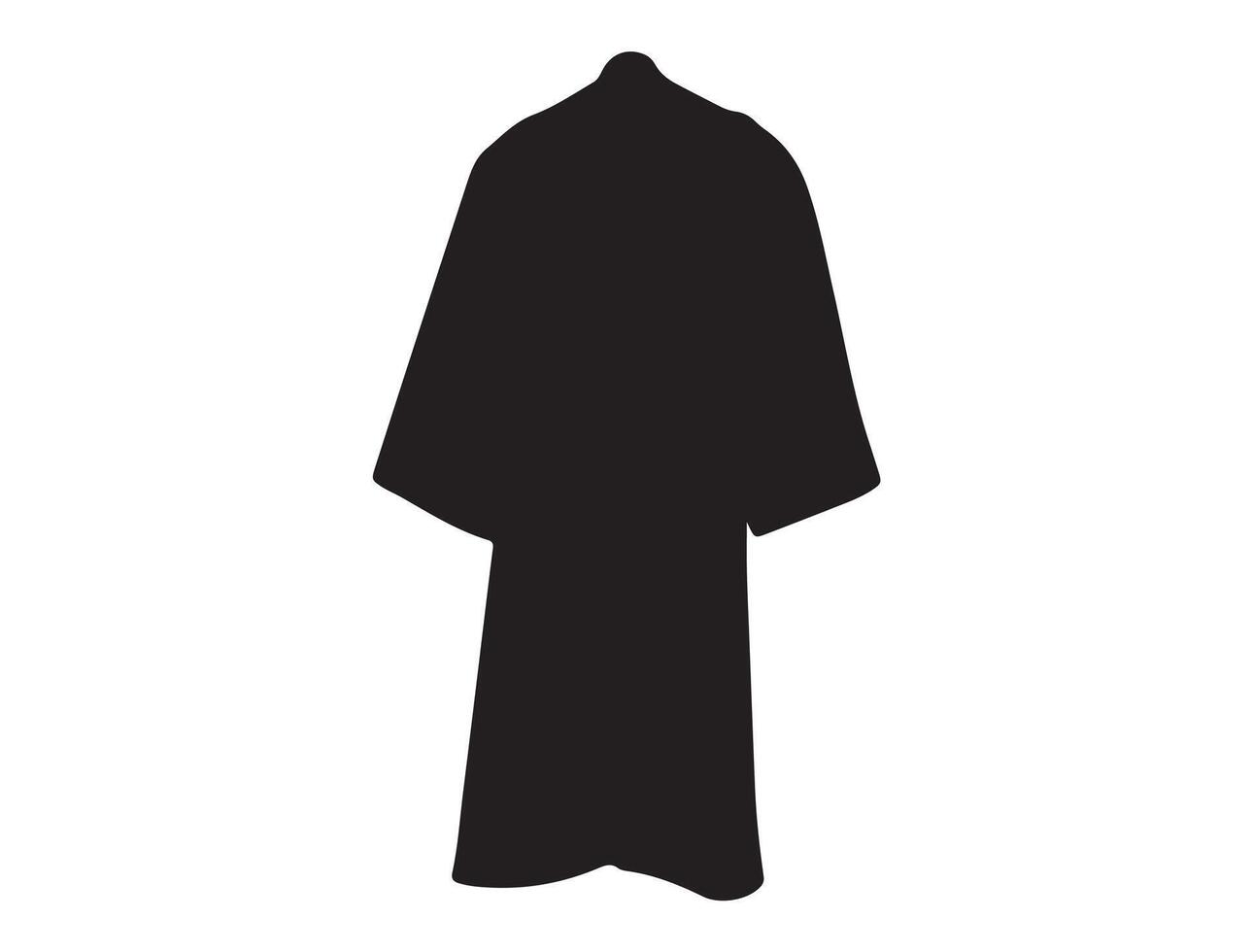 Graduation gown silhouette on white background vector