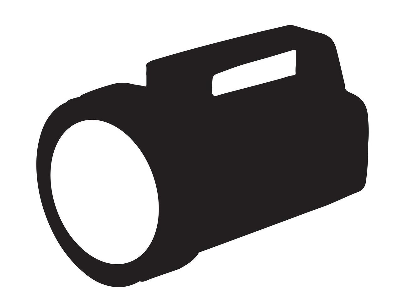 Flashlight silhouette on white background vector