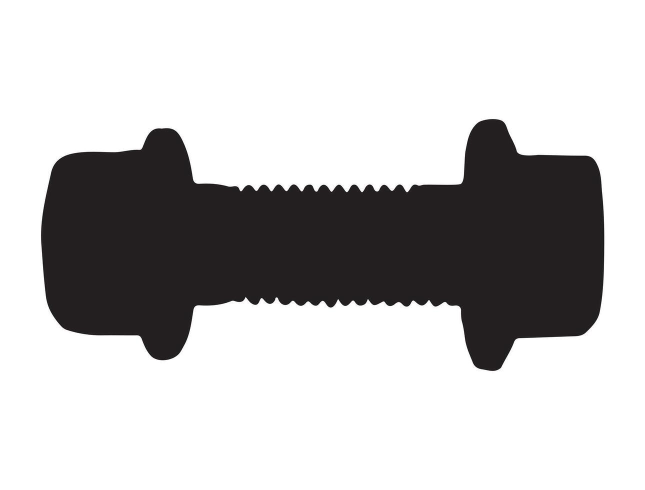 Nut bolt silhouette on white background vector