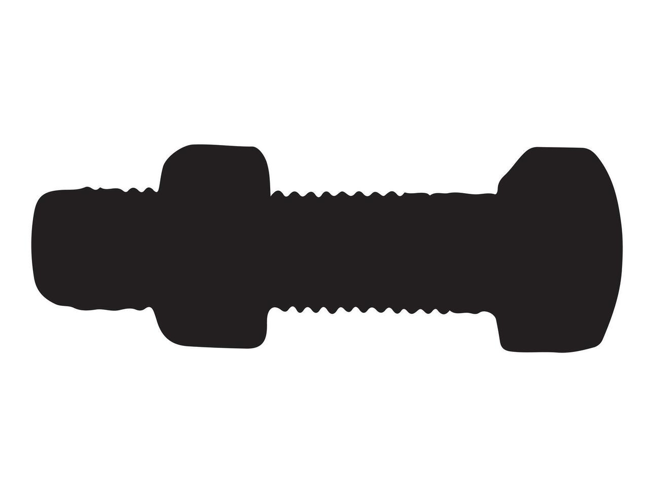 Nut bolt silhouette on white background vector